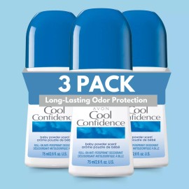 Avon Cool Confidence Roll-On Antiperspirant Deodorant, 2.6 fl oz (3-Pack)