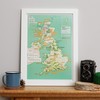 Scratch Off British National Parks & Outdoors Poster Gift for
