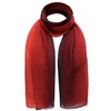 Basic Sense Two Tone Chiffon Scarf, Two-tone Red