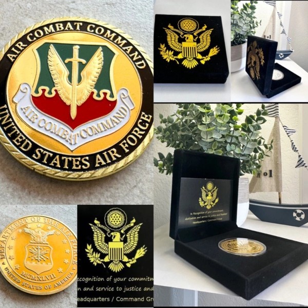 U S AIR FORCE AIR COMBAT COMMAND Challenge Coin With