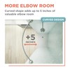 Zenna Home No Drill Curved Shower Curtain Rod, 32 -