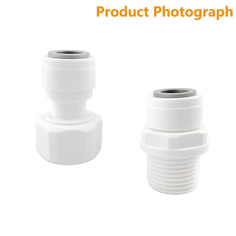 Qrity 1 Set Water Filter Quick Connector, 1/2" Male/Female Thread