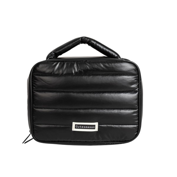 Cuteseason Shiny Puffy Makeup Bag Large Capacity Travel Water-proof Toiletry