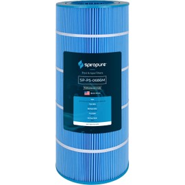 SpiroPure Replacement for Pleatco PAP100 Ultra-C3 Unicel C-9410 C-9410AM Pentair R173215 173200 Filbur FC-0686 FC-0686M PXCRP-100 Blue Media Hot Tub Spa Pool Cartridge