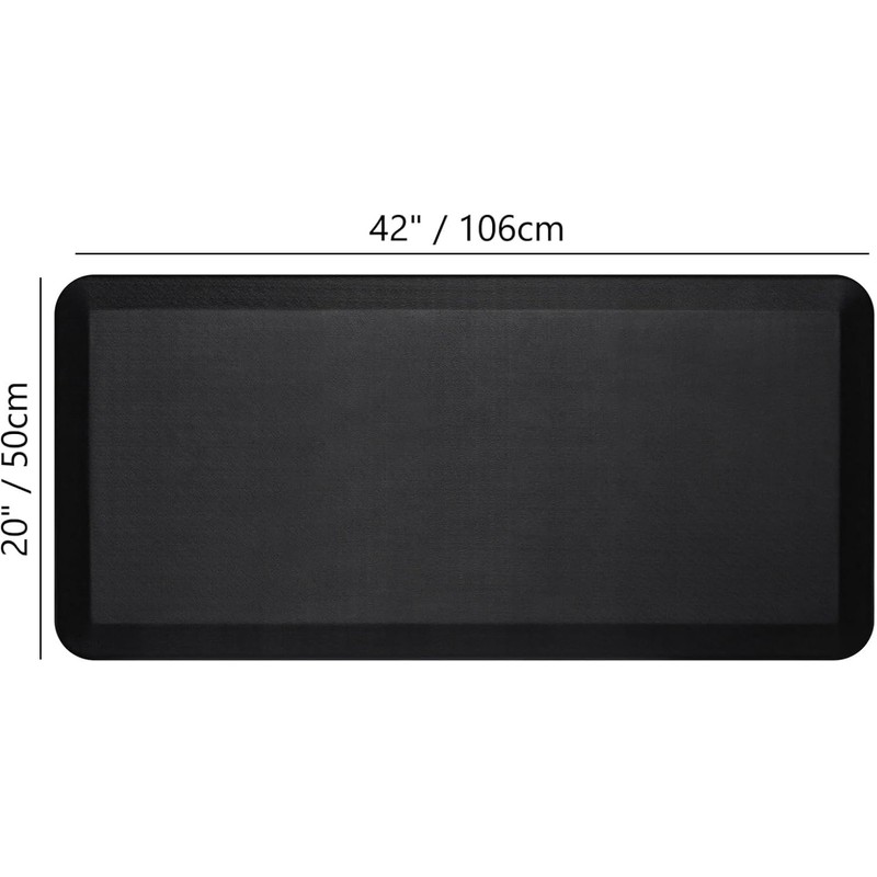 Genérico Tapete Antifatiga Ergonómico, Negro, Gel Suave, 106 x 50