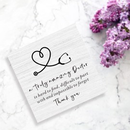 Doctor Wood Sign Gift - Thank You Gift for Doctor, Appreciation Gift for Doctor Nurse, Recognition Gift, Unique Gifts for Doctors Men Women on Birthday Retirement Christmas