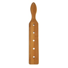 Anjuer 35.5 cm bamboo paddle, lightweight, durable, smooth paddle with air flow holes, unfinished wooden paddle
