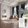 18 Pack Heavy Duty Polished Nickel Curtain Rings with Quieter