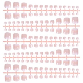 140pcs False Toenails, French Fake Toe Nails Tips, Artificial Toenail Full Cover DIY Manicure Art Tips for Women Girls Salon Home Use, 14 Sizes (C)
