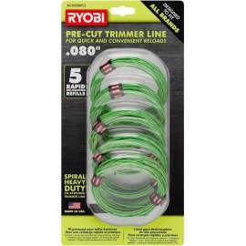 Ryobi 10 Pack RYOBI 0.080 in. x 16 ft. Pre-Cut Spiral Line