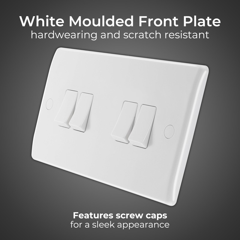 Nexus 4 Gang 2 Way 10A Switch White