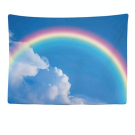 Ulticool - Tapestry Decoration Home - Rainbow Clouds Blue Sky - 200 x 150 cm - Wall Towel Wall Hangings - Accessories for Bedroom Living Room Children's Room
