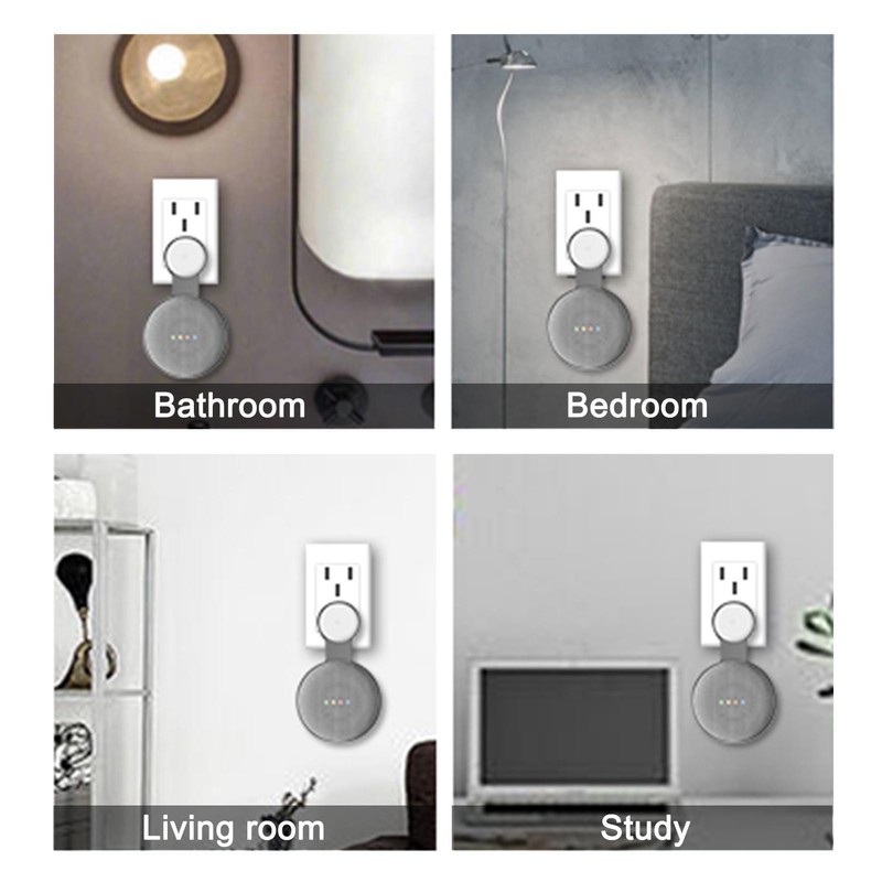Wall Mount Holder Compatible for Nest Mini Space Saving Outlet