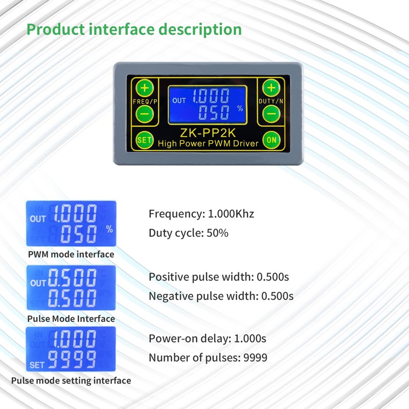 EC Buying Function Signal Generator, ZK-PP2K PWM Pulse Frequency Generator,