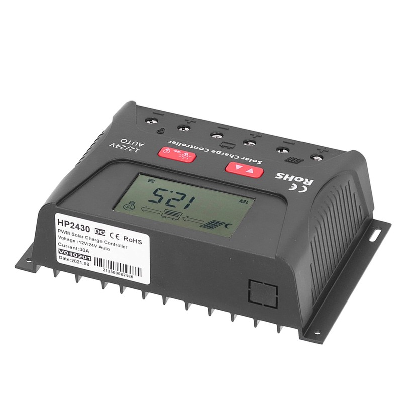 30A 12V/24V PWM Solar Charge Controller Regulator LCD Display Automatic