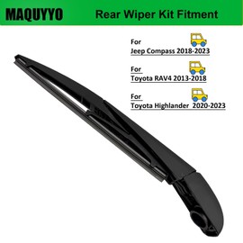 Rear Windshield Wiper Arm Blade Set Replacement for Jeep Compass 2018-2023, Toyota RAV4 2013-2018, Toyota Highlander 2020-2023, MAQUYYO Rear Windshield Wiper Blade Arm Kit Replace 85241-0R030
