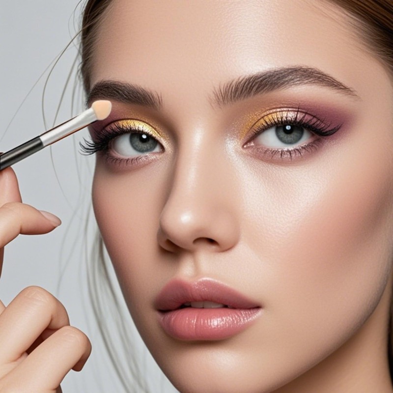 15 Pcs Long eyeshadow applicators Sponge eye shadow brush Set