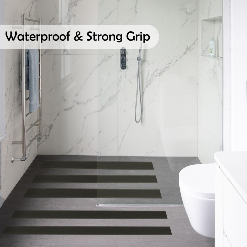 Rubber Bond 4x36in Heavy Duty Anti Slip Stair Treads(5-Pack)- Waterproof
