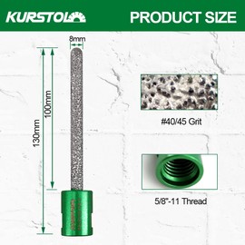 KURSTOL Diamond Mortar Raking Bit - 5/16" x 4" with 58-11 Thread for Brickwork Joint Mortar Removal Masonry,Stone,Concrete Angle Grinder Bit