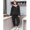 HEEKPEK Fluffy Pajamas Set for Women Soft Fuzzy Pajamas Fleece