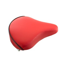 Fenix Cycles Beach Cruiser Vinyl Bike Saddle, (Red)