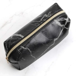 2PCS Black Marble Cosmetic Makeup Bag, Portable Travel Cosmetic Bag, Waterproof Cosmetic Bag with Black Marble Pattern, for Storing Cosmetics, Coin Purses, and Travelling Carry