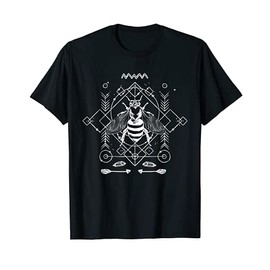 Bee Geometric Beekeeper Crystals Gothic Punk Style T-Shirt
