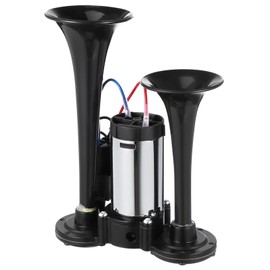 GRIRIW Loud Air Horn Kit for Pickup Trucks Electric Train Horn 600db Dual Trumpets Durable Metal Quick Installation Universal Vehicle Compatibility