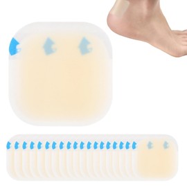 Blister Plasters for Feet 20Pcs Blister Plasters Hydrocolloid Plaster for Toe Feet Heel Finger Blister Prevention Heal Fast Blister Cushion Pads Gel (Square-20Pack)