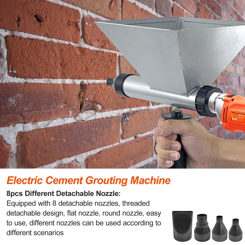Electric Mortar Grout Gun Pump, Caulking Tool, Portable Cement Grouting