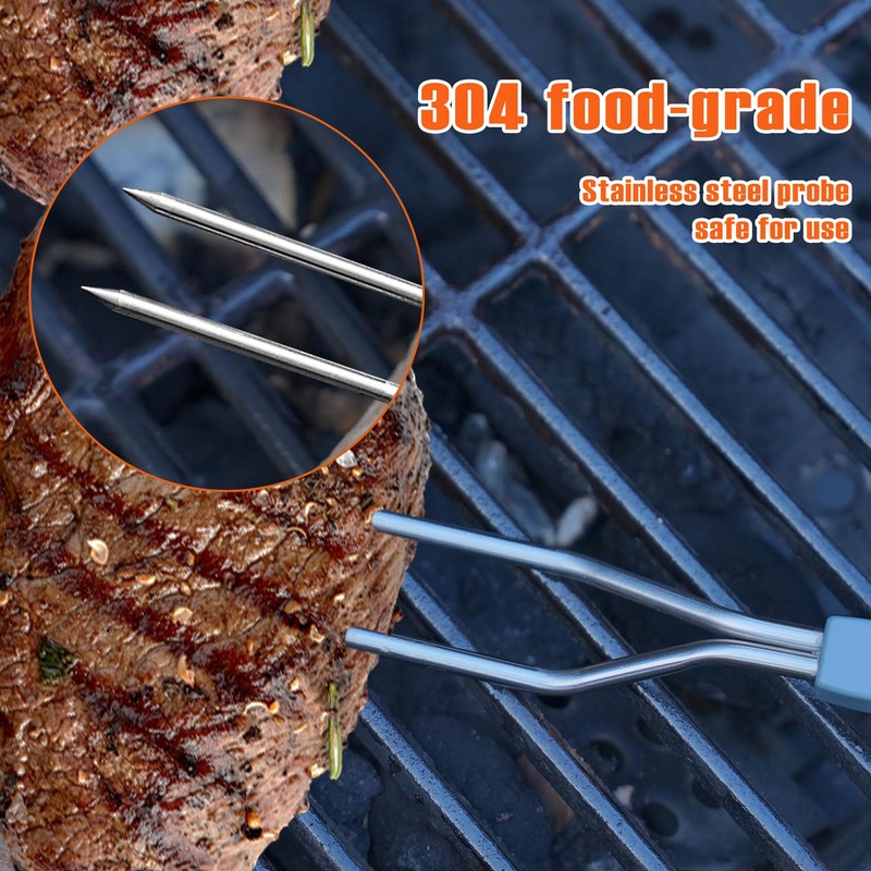lfcforldx Meat Thermometer Fork with Electronic Ready Alarm, Digital Cooking
