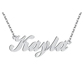 Stainless Steel Silver Kayla Name Necklace Nameplate Charm Necklaces Womens Mom Birthday Valentine Jewelry