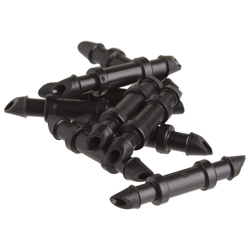 Raindrip 312050B Drip Irrigation Fittings Single Barbed Coupling Connectors, 1/4-Inch,