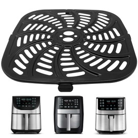 Air Fryer Replacement Tray for Gourmia GAF838 GAF856 GAF826 Air Fryer, Nonstick 9.8''*9.8'' square Air Fryer Replacement Parts Rack Grill Pan Grill Plate Crisper Plate for Gourmia 8QT Air Fryer