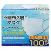 MASK LABO (100 Pieces) Non-woven 3-Layer Mask Regular Size, Large