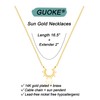 GUOKE Sunshine Necklace - 14K Gold Plated Dainty Gold Necklace
