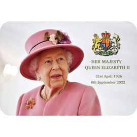 HM Queen Elizabeth II 1926-2022 Monarchy Rectangle Fridge Magnet Fantastic Souvenir, Multicolor, Rectangle = 7.5cm x 5cm