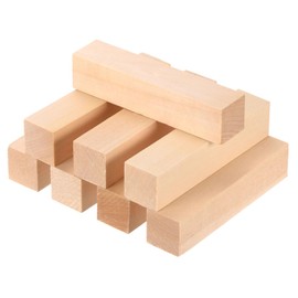 QUARKZMAN Basswood Carving Block, 3.94 x 0.79 x 0.79 inches, Square Wooden Dowel Blocks for DIY, Art Decoration, Craft Carving, Hand Carved, Pack of 8