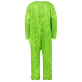 LOKI Helmet Christmas Green Big Monster Costume for Adults Christmas Deluxe Furry Adult Santa Suit Green Outfit