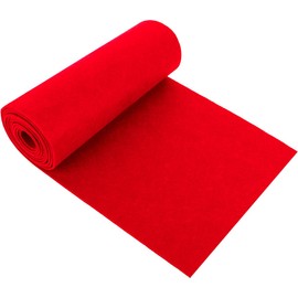 Gohytal Felt Sold by the Metre Felt Roll Felt Fabric 30 cm x 250 cm x 3 mm, Decorative Felt Bag Felt Fabric for Felt Table Runner DIY Crafts Decoration Storage Bag for Crafts (Red)