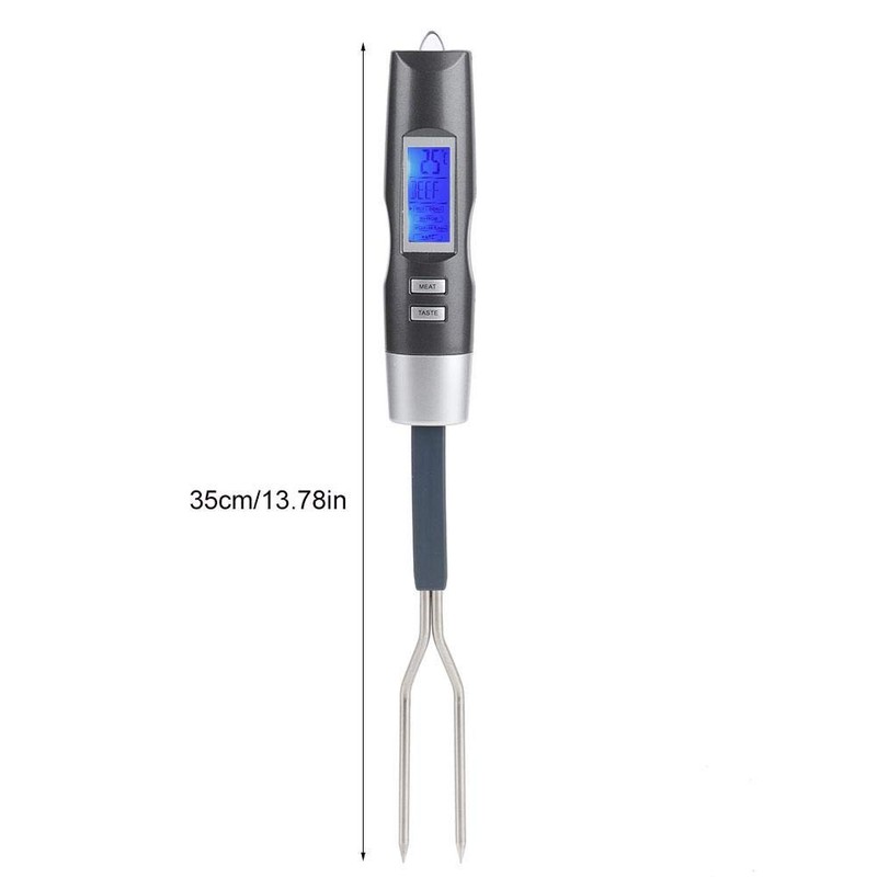 BBQ Fork with Built-in Meat Thermometer - Digital Meat Thermometer