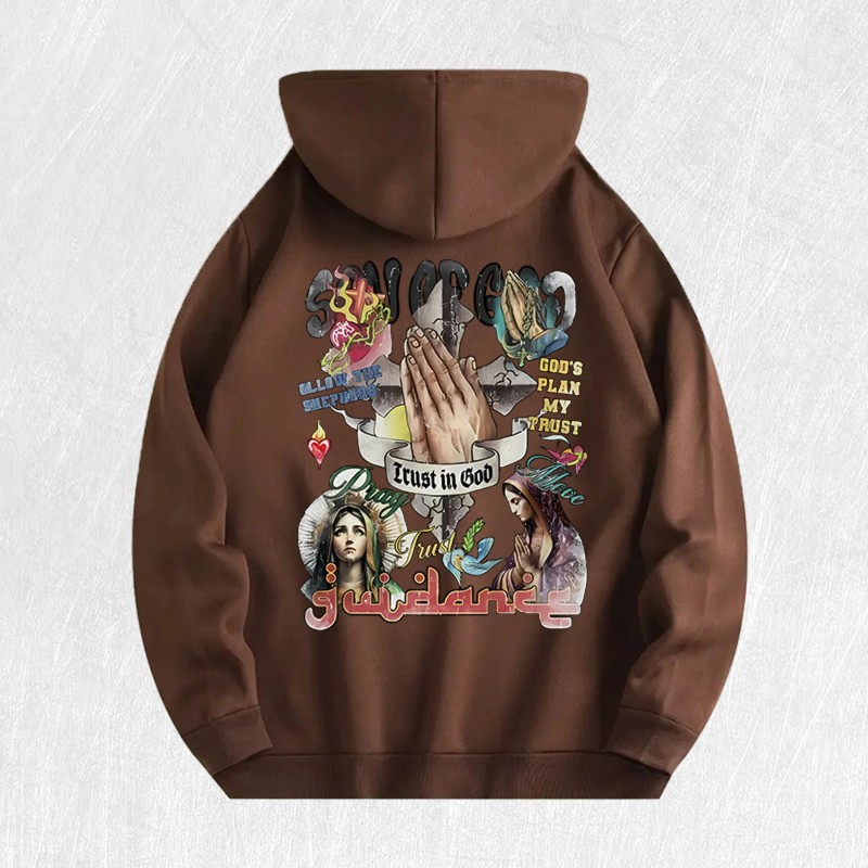 I Trust in God Graphic Hoodie 100% Cotton US Warehouse