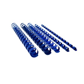 Blue Plastic Binding Comb PVC 8mm 14 Rings A5 Box of 25