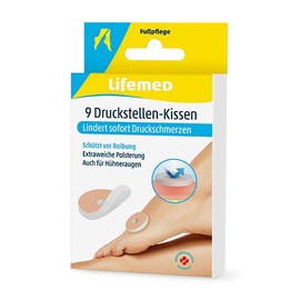 Lifemed - 9 Pressure Point Cushions Skin-Coloured - Protects Against Friction and Immediately Relieves Pressure Pain - Pack of 3 (3 x 1 Item)