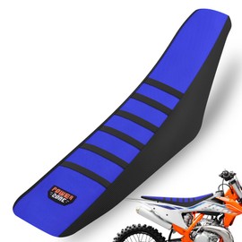 fewfuss Gripper Rubber Dirt Bike Seat Cover - Universal Soft Seat Cover for Most Dirt Bike Motorcycle Blue