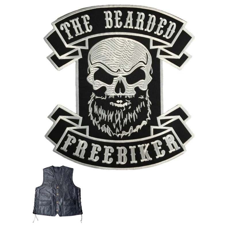 Embroidered Iron on Patch - Big Patch - The Beard