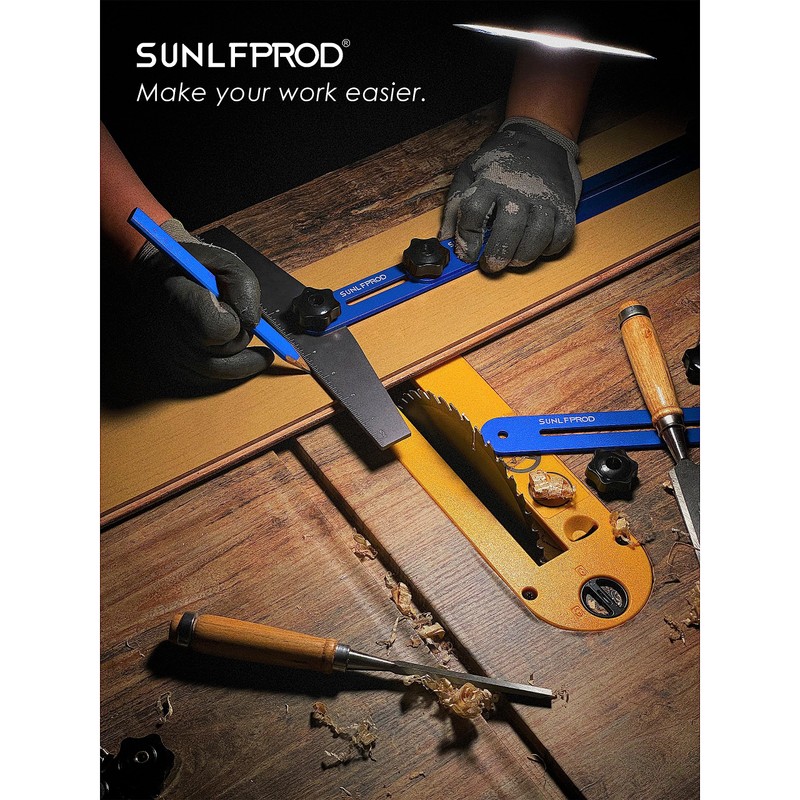 SUNLFPROD Stair Tread Template Tool - Solid Stair Tread Gauge,