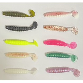 Orurdo qb100228e01n0 Worm Set "Wamurud B" 1.8 inches (4.5 cm), 0.04 oz (1 g), Solid Color, 20 Pieces, 1 Bag Set, For Ajing and Meberling, Root Fish, Rockfish, Black Bass, Flounder, Magochi, E Color
