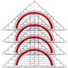 Geometry Triangle, Set of 4 Set Square Primary School, 180