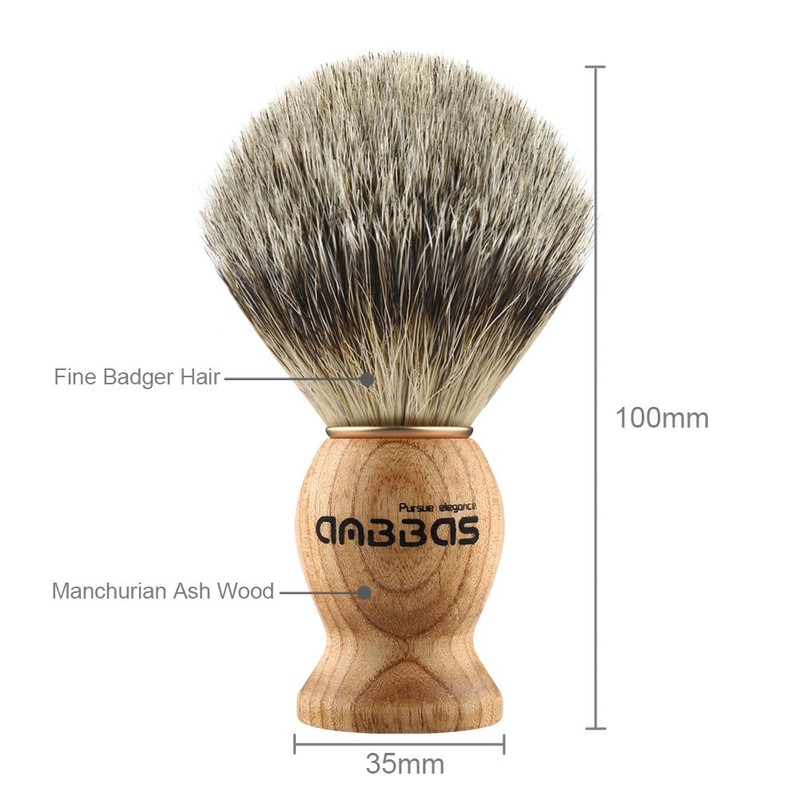 Anbbas Shaving Brush, Handmade Pure Badger Hair Brush with Natural
